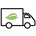 Delivery truck icon with a leaf, labeled “Packaged Once – Packaged at our nurseries.”
